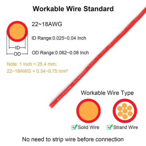 🔥HOT SALE🔥10 Pack 18-22AWG 2 Pin Cable Wire Connectors - Image 9