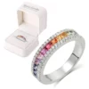 GFOUK™ Regenbogen Turmalin Lvmphvity Reinigung Spin Ring