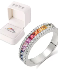 GFOUK™ Regenbogen Turmalin Lvmphvity Reinigung Spin Ring