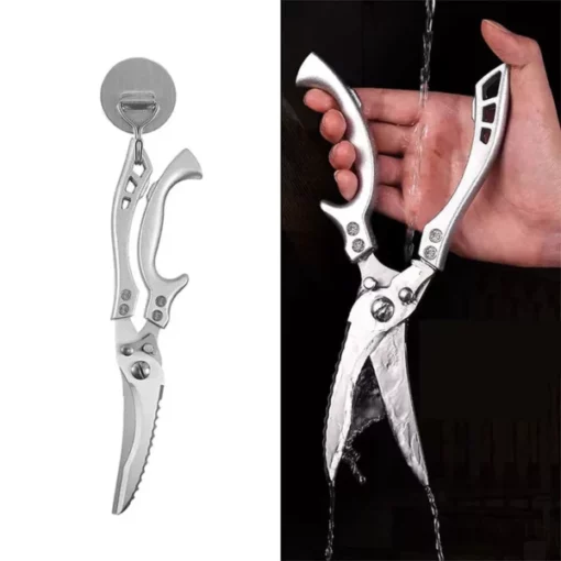 Stainless Steel Bone-Cut Kitchen Scissors - Image 4