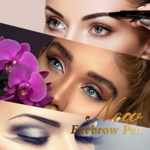 4-Point Waterproof Long Lasting Natural Looking 3D Eyebrow Pen - Image 3