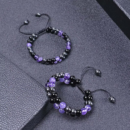 CC™Metaphy DoubleAmethyst Beaded Bracelet - Image 2