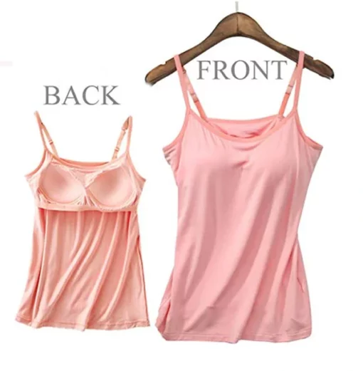 Tank Top with Built in Bra Camisole - Image 7