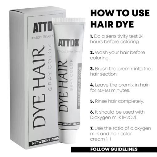 ATTDX Instant SilverGray Hair Dye - Image 10