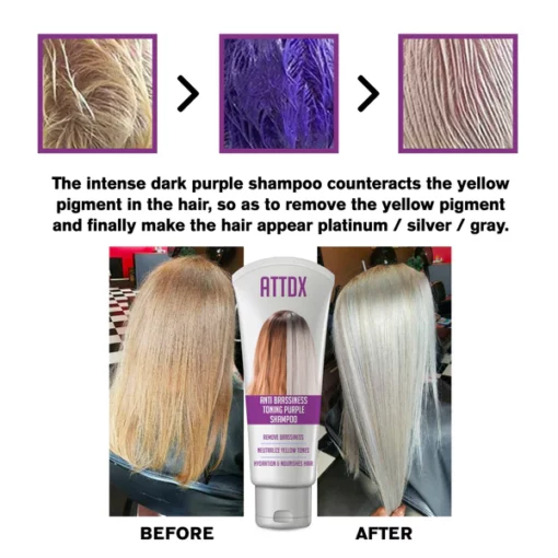 ATTDX AntiBrassiness Toning PurpleShampoo - Image 6