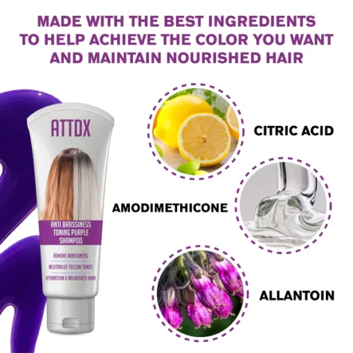 ATTDX AntiBrassiness Toning PurpleShampoo - Image 4