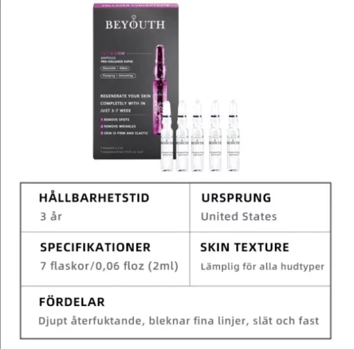 BeYouth™ Pro-Collagen och Ceramide Lifting Ampull Serum - Image 4