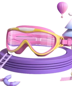 HD childrens large frame waterproof and anti-fog swimming goggles