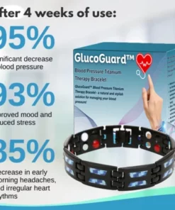 GlucoGuard™ Blood Pressure Titanium Therapy Bracelet