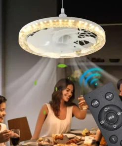 2-in-1 Quiet Adjustable Fan Light with Remote Control for Bedroom