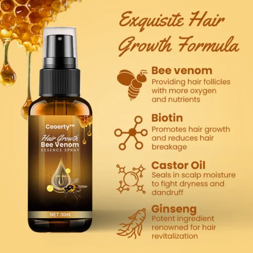 Ceoerty™ Hair Growth Bee Venom Essence Spray - Image 4