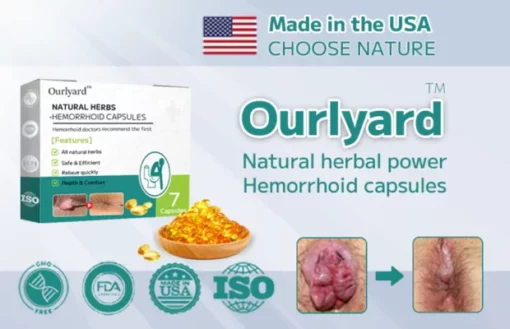 Ourlyard™ Natural Herbal Strength Hemorrhoid Capsules