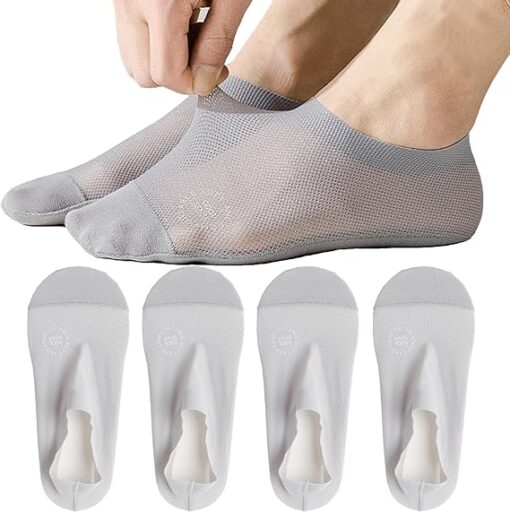 Ultra Thin Liner Socks Non Slip ComBed Cotton No Show Socks