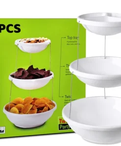 Collapsible 3-Tier Party Tray