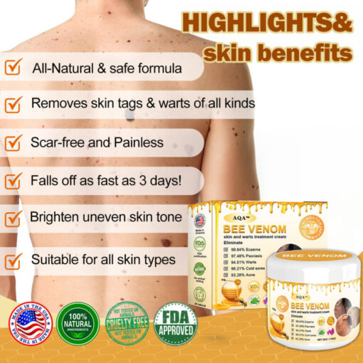 AQA™ Bee Venom Mole and Wart Treatment Cream - Image 3