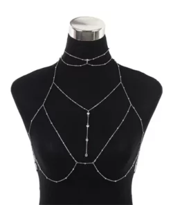 Crystal rhinestone beads body chain