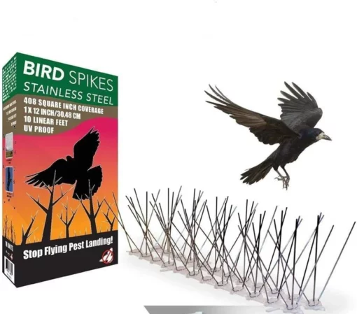 Defender™ Narrow Stainless Steel Bird Spikes