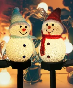 Waterproof Solar Snowman Lamp