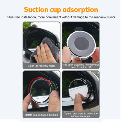 Suction Cup Car Convex Blind Spot Mirror (1 Set / 2 Pcs) - Image 10