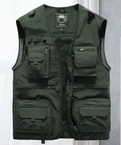 Breathable Mesh Zip Cargo Vest