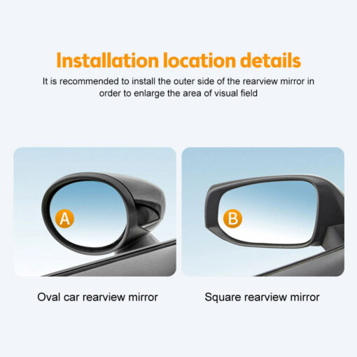 Suction Cup Car Convex Blind Spot Mirror (1 Set / 2 Pcs) - Image 7