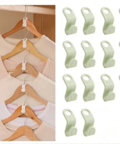 Space-Saving Clothes Hanger Connector Hooks