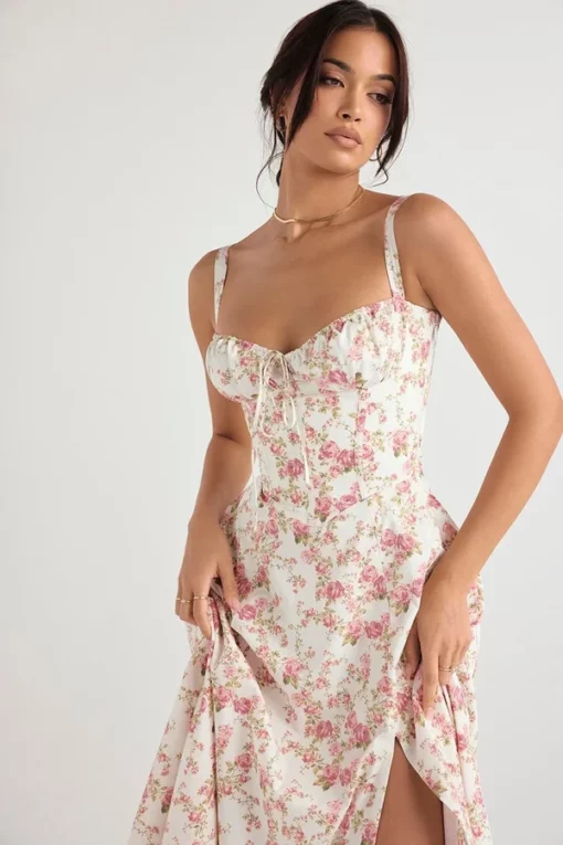 Comfortable Beauty-No underwire-Print Bustier Sundress - Image 24