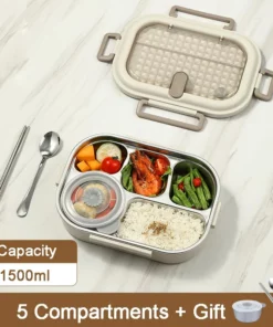 Microwaveable Stainless Steel Insulated Bento Box