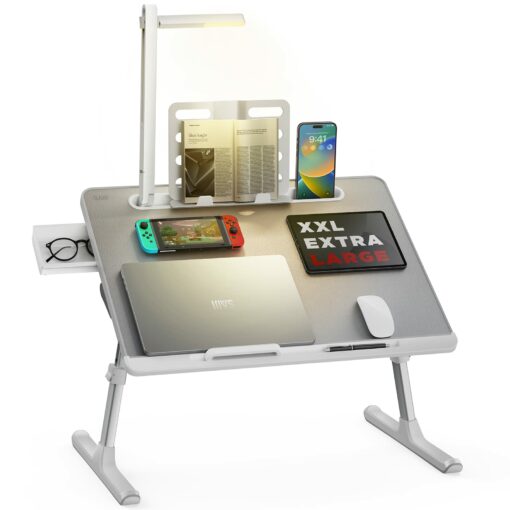 Laptop Bed Tray Desk with LED Desk Light - Image 4