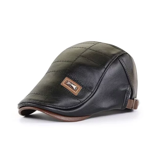 High Quality Trendy Leather Beret - Image 12