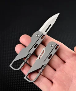 Mini Titanium Alloy Portable EDC Keychain Folding Pocket Knife