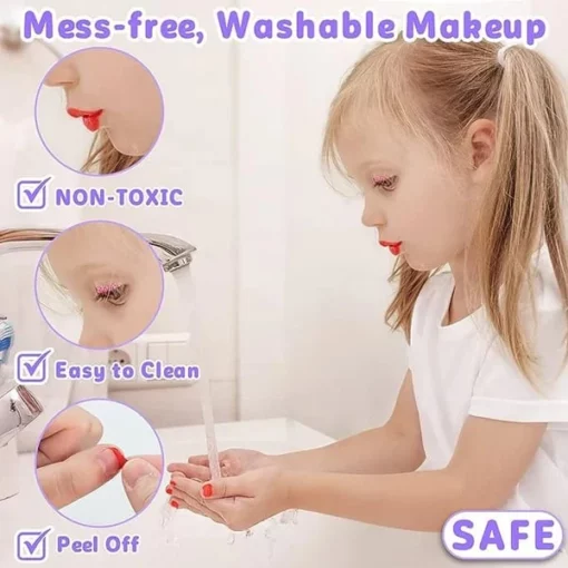 Kids Washable Makeup Beauty Kit - Image 6