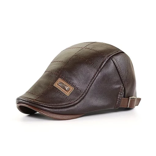 High Quality Trendy Leather Beret - Image 11