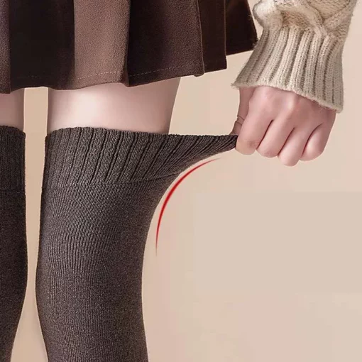 Non-Slip Silicone Over-The-Knee Fleece Stockings