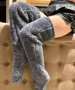 Fuzzy Legs Sock Slipper