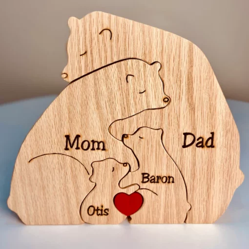 Wooden Bears Family Puzzle - Image 7