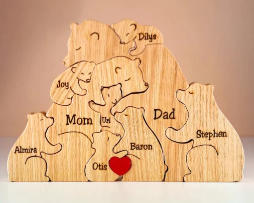 Wooden Bears Family Puzzle - Image 2