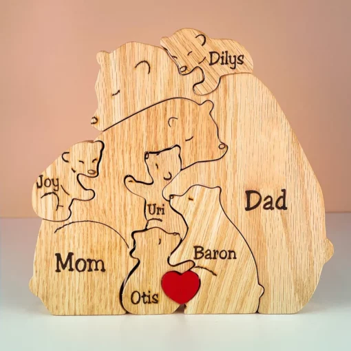 Wooden Bears Family Puzzle - Image 4