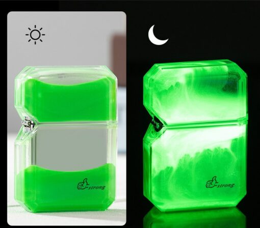 Cool Fluorescent Color Quicksand Windproof Lighter - Image 7