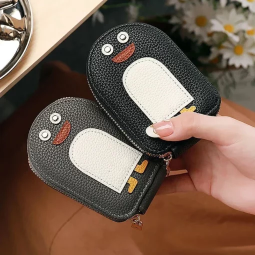 Cute Penguins PU Credit Card Coin Wallet - Image 3