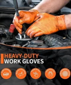 Orange Nitrile Gloves