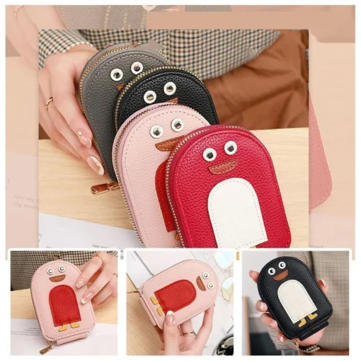 Cute Penguins PU Credit Card Coin Wallet - Image 4