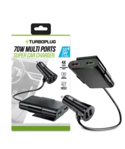 TurboPlug 70W Multi Ports Super Car Charger