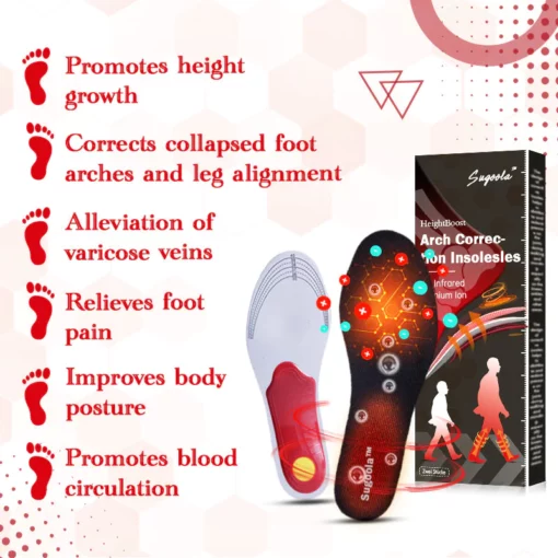 Sugoola™ HeightBoost Far Infrared Titanium Ion Arch Correction Insoles - Image 12