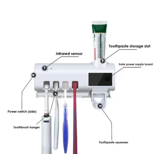 Smart UV Sterilizing Toothbrush Holder - Image 3