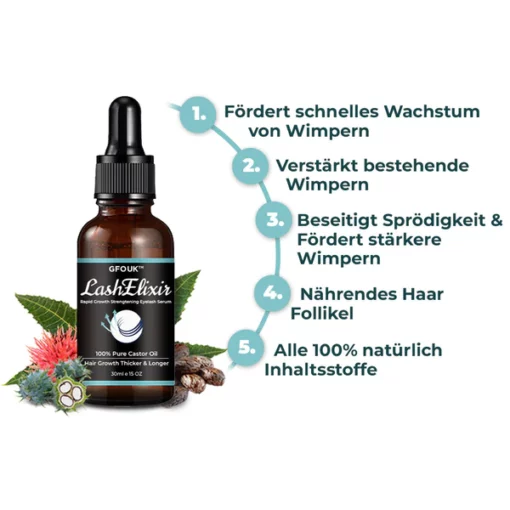 GFOUK™ LashElixir Schnelles Wachstum Verstärkendes Wimpernserum