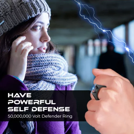 DEMOIO™ presents the 50000000 Volt Self-Defense Electroshock Ring - Image 3