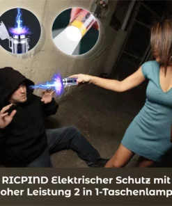 RICPIND Elektrischer Schutz mit hoher Leistung 2 in 1-Taschenlampe