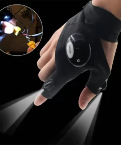 LED gloves with waterproof lighting