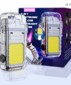 RICPIND 2 in 1 Electronic Arc COB Flashlight Lighter